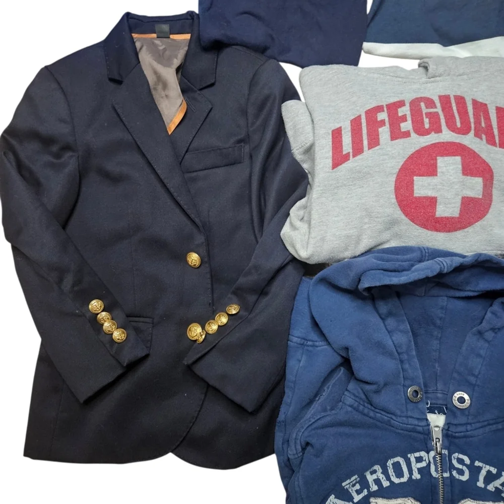 Boys Size 5 Five Pound Mystery Bundle Hoodies Jeans Shirt J. Crew Anchor Jacket - Picture 5 of 7